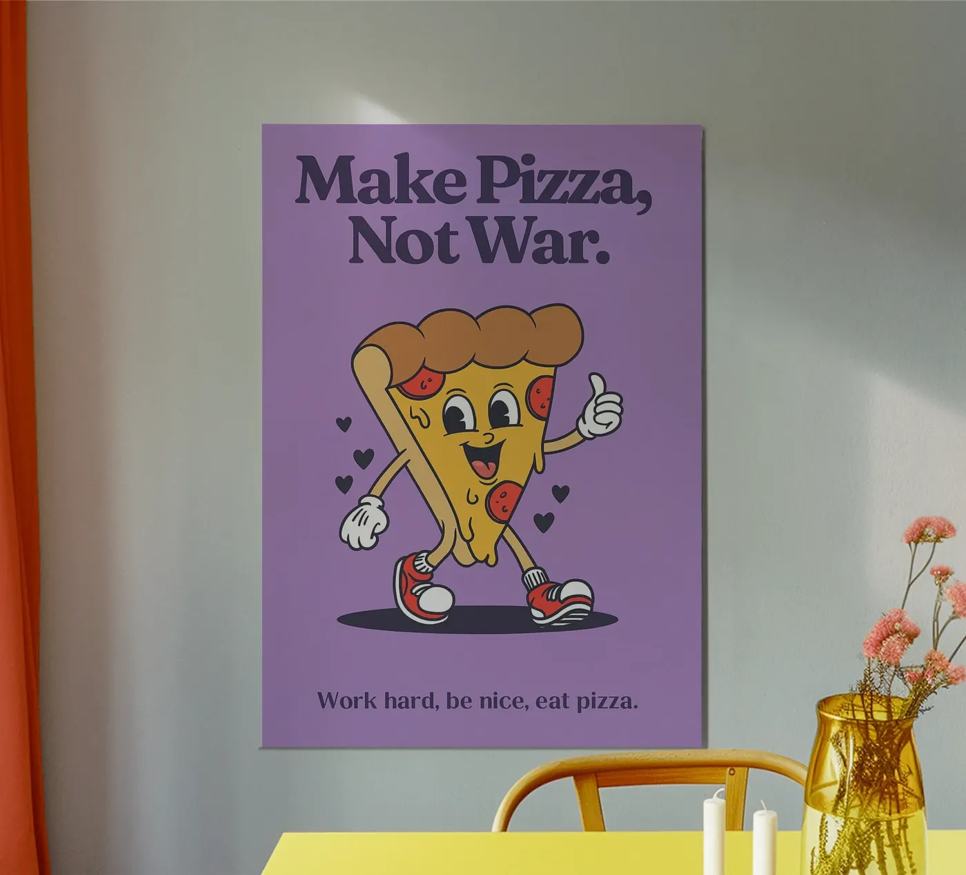 Make Pizza Not War poster da oneone