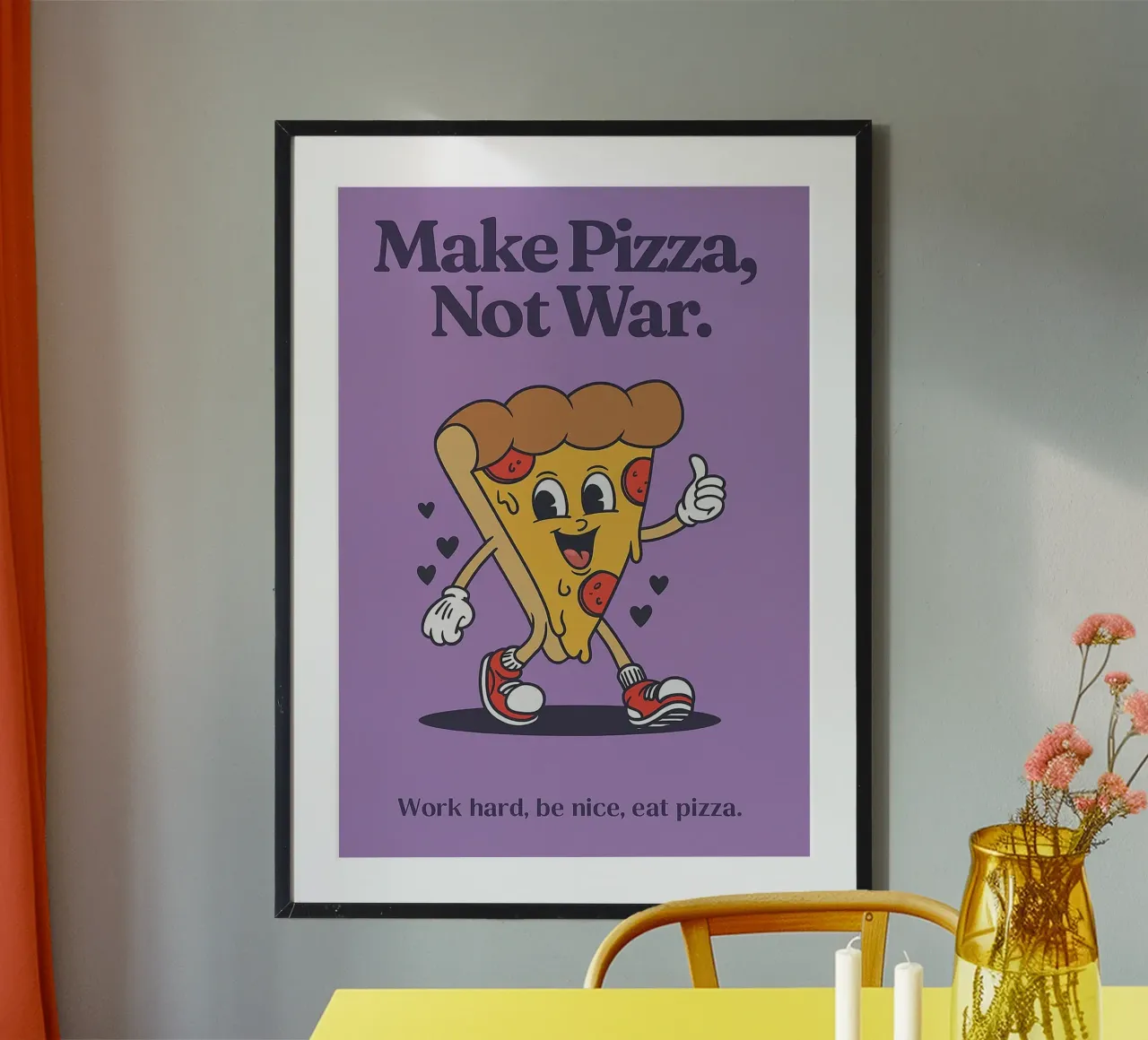 Make Pizza Not War carta hahnemühle da oneone