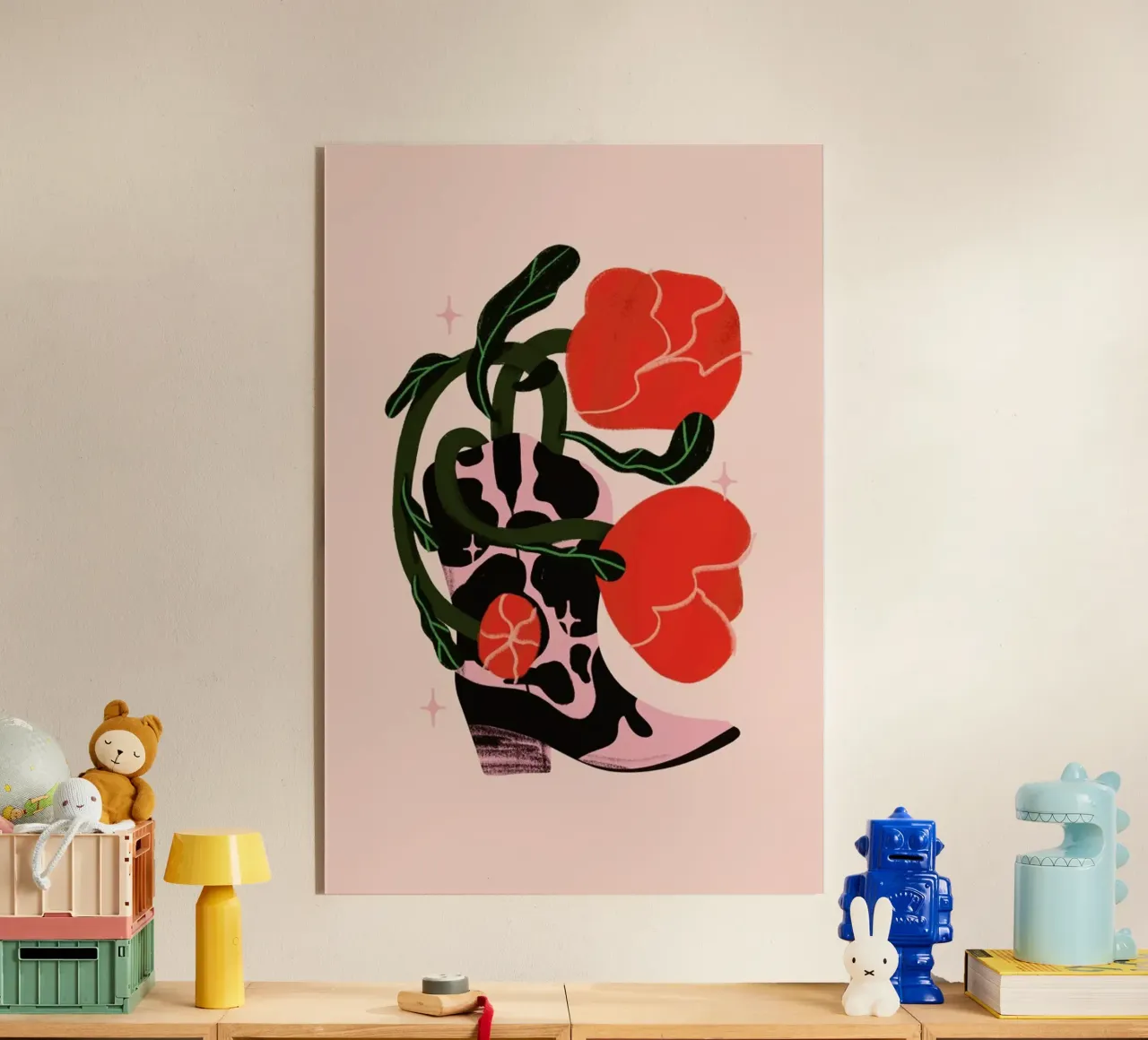 These Boots were Made for Flowers acryl van Pure