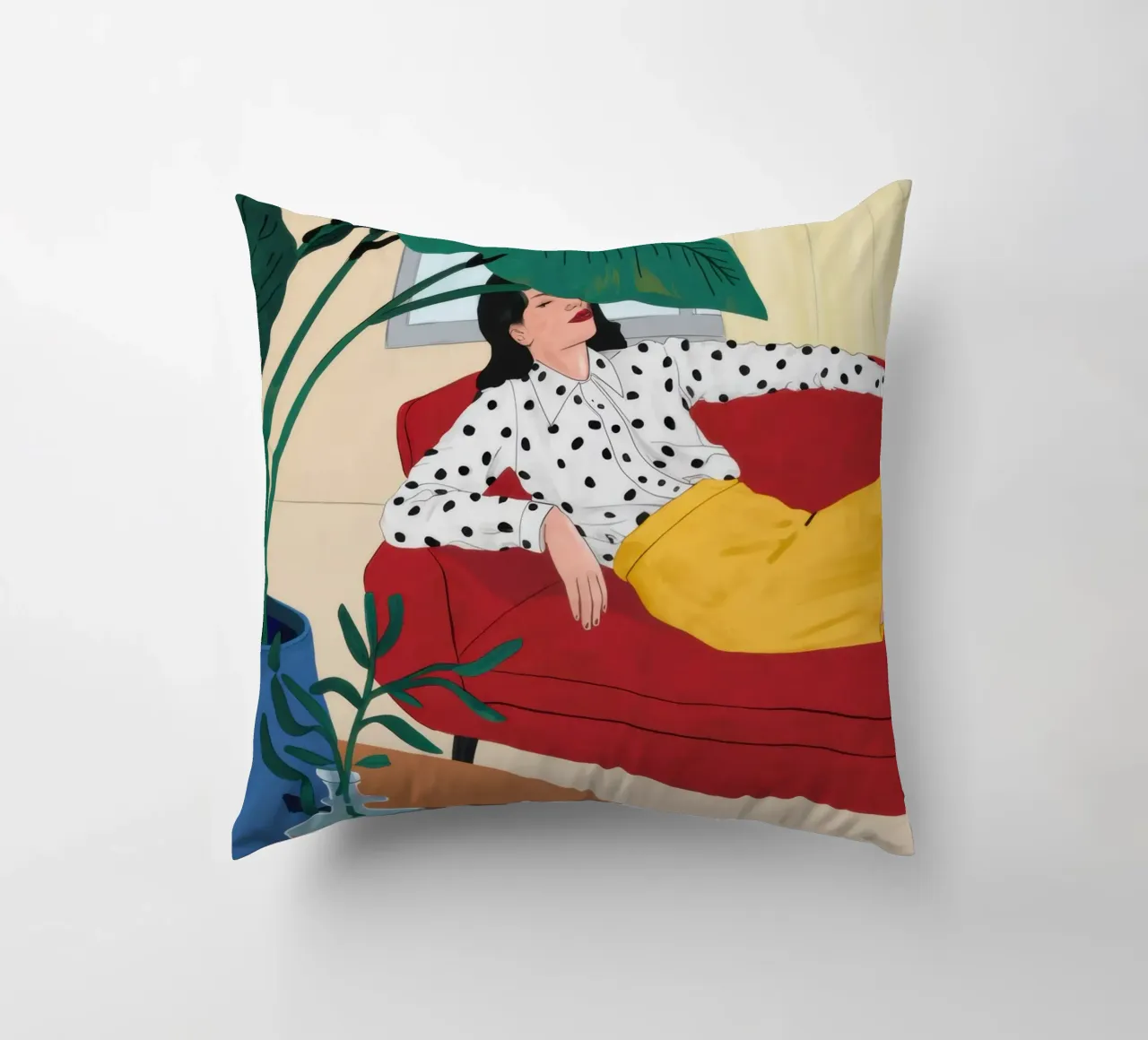 Canapé jaune Coin lecture coussin de Marigold Tiga