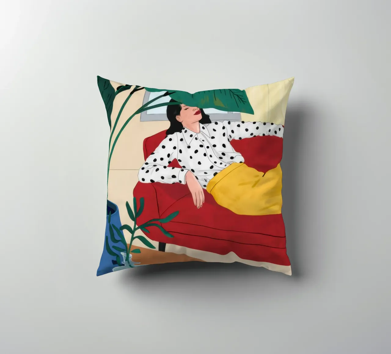 Canapé jaune Coin lecture coussin de Marigold Tiga