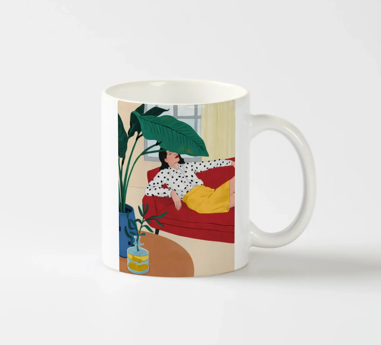 Canapé jaune Coin lecture mug en céramique de Marigold Tiga