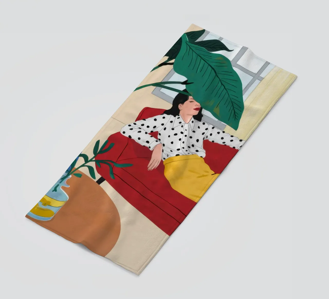 Canapé jaune Coin lecture serviette de plage de Marigold Tiga