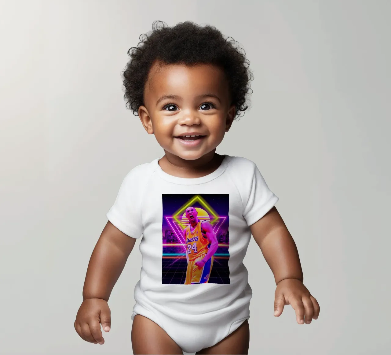 Kobe Bryant stile retrò body neonato maniche corte da Lembayung art