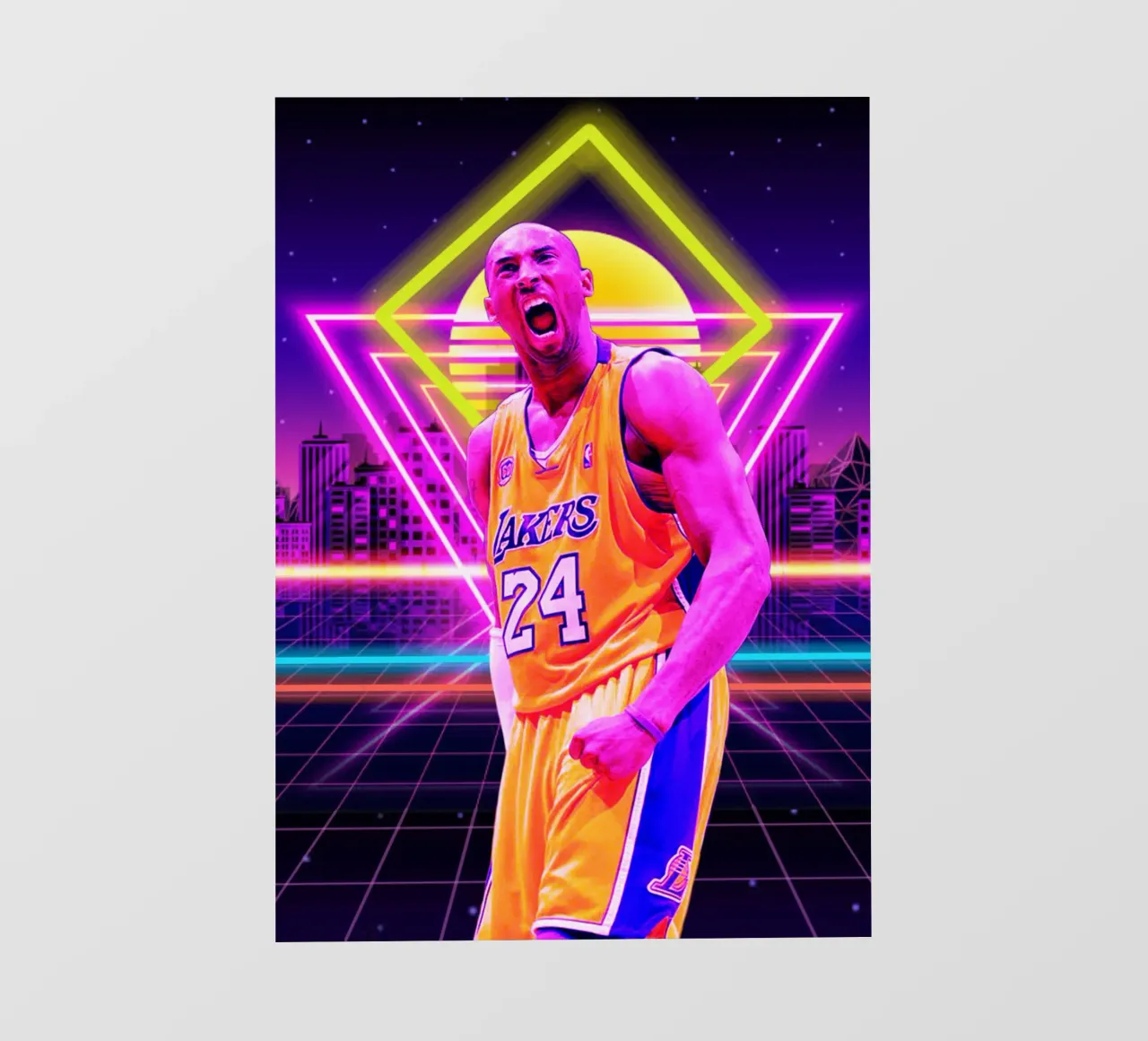 Kobe Bryant stile retrò pellicola backlit da Lembayung art