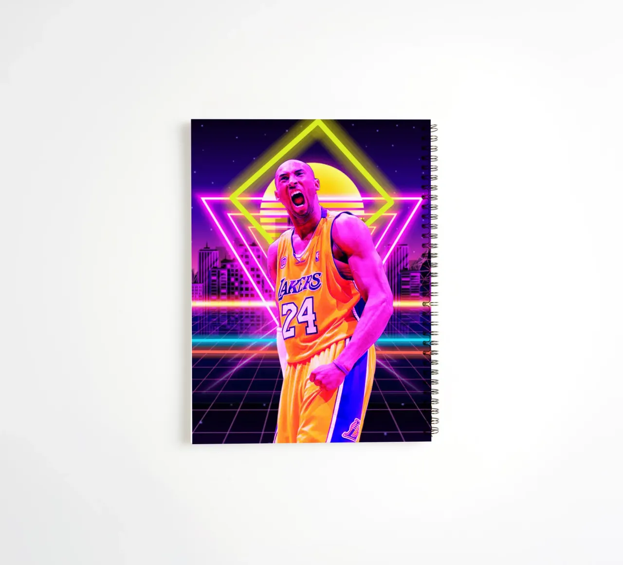 Kobe Bryant retro style spiral notebook by Lembayung art