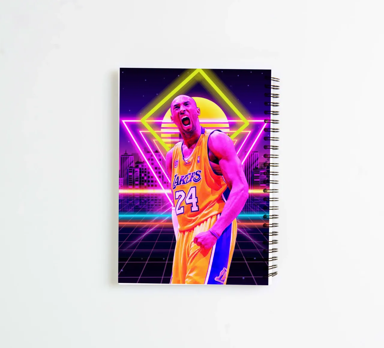 Kobe Bryant retro style spiral notebook by Lembayung art