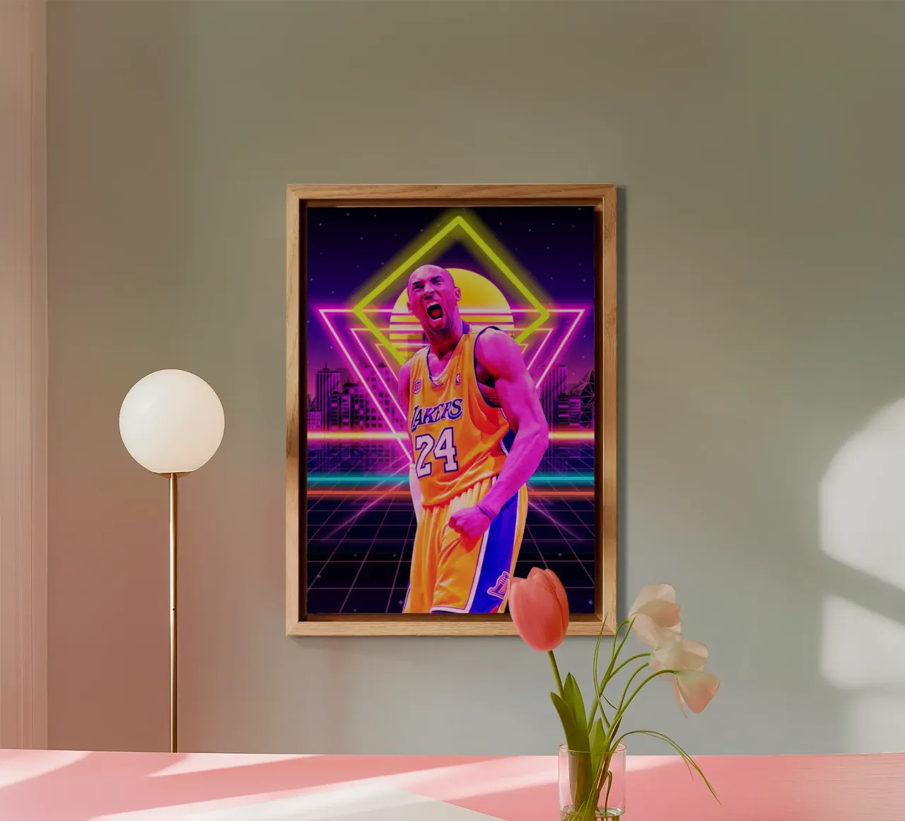 Kobe Bryant stile retrò alluminio dibond da Lembayung art