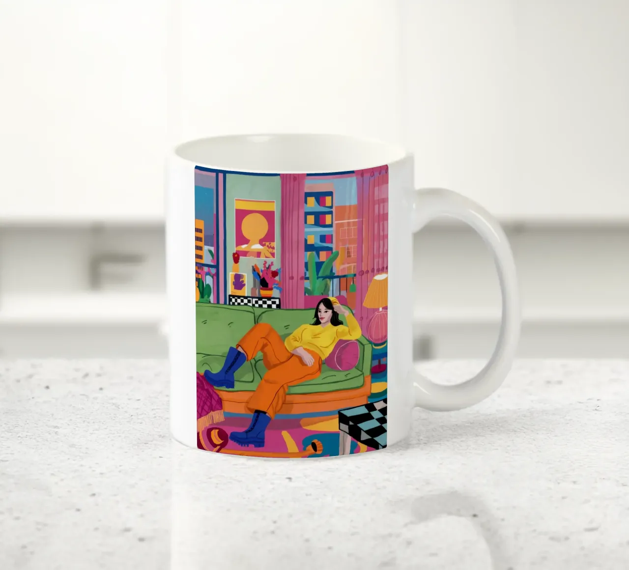 Amici sul divano tazza in ceramica da Pale Aura