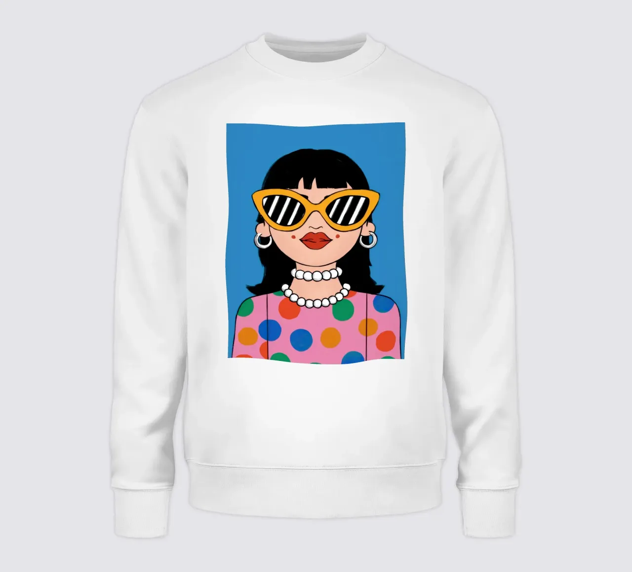 Sguardo retrò a pois felpa da Arcane Lines