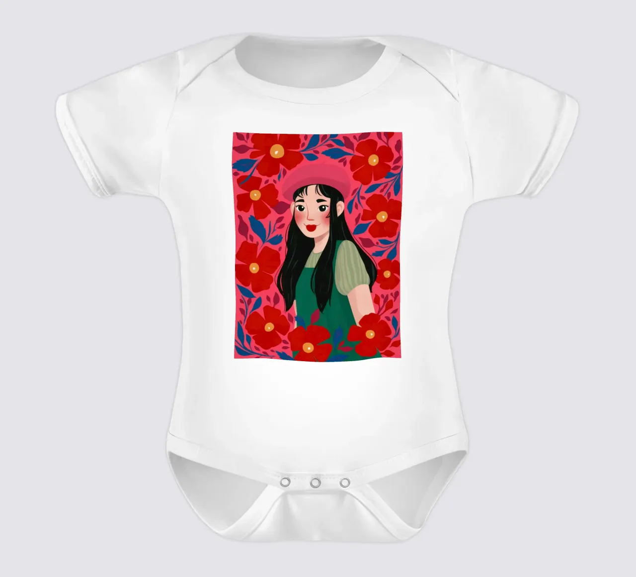 Karmesinmohn Umarmung Kurzarm Babybody von Marigold Tiga