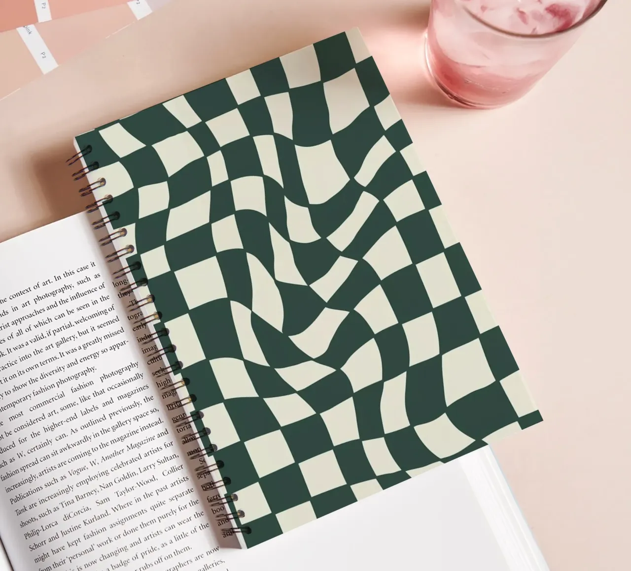Miss Pompadour Check spiral notebook by Studio One