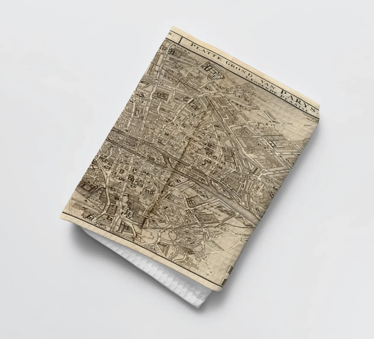 Poster d'epoca con la mappa di Parigi canovaccio da cucina da Lyndamaps
