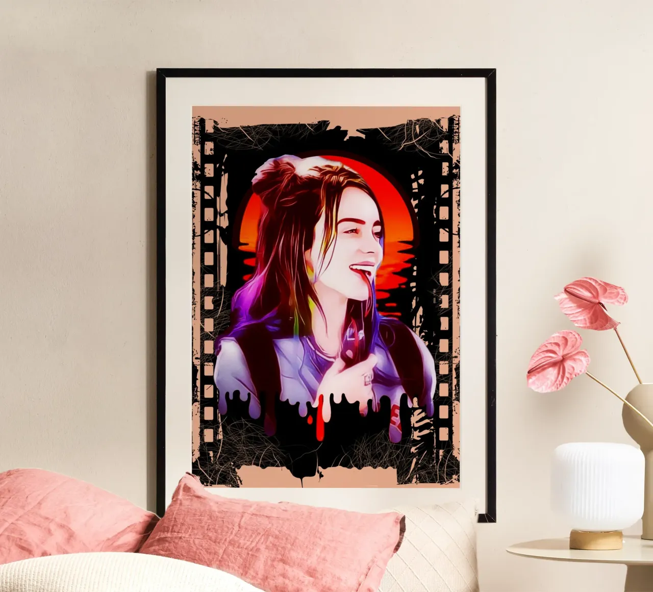 Billie Eilish Kunstwerk Poster von Lembayung art