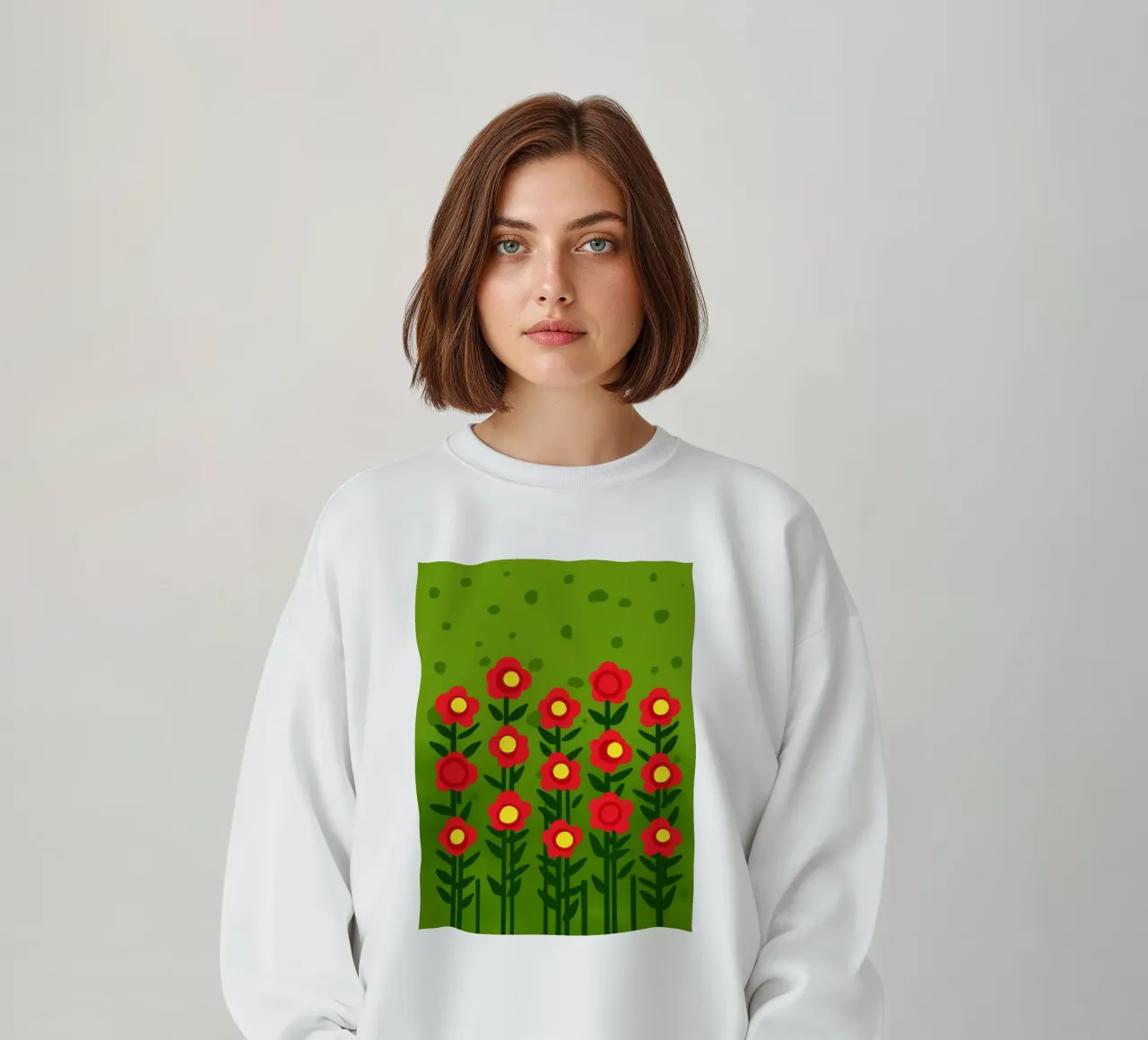 File di papaveri semplici felpa da Arcane Lines