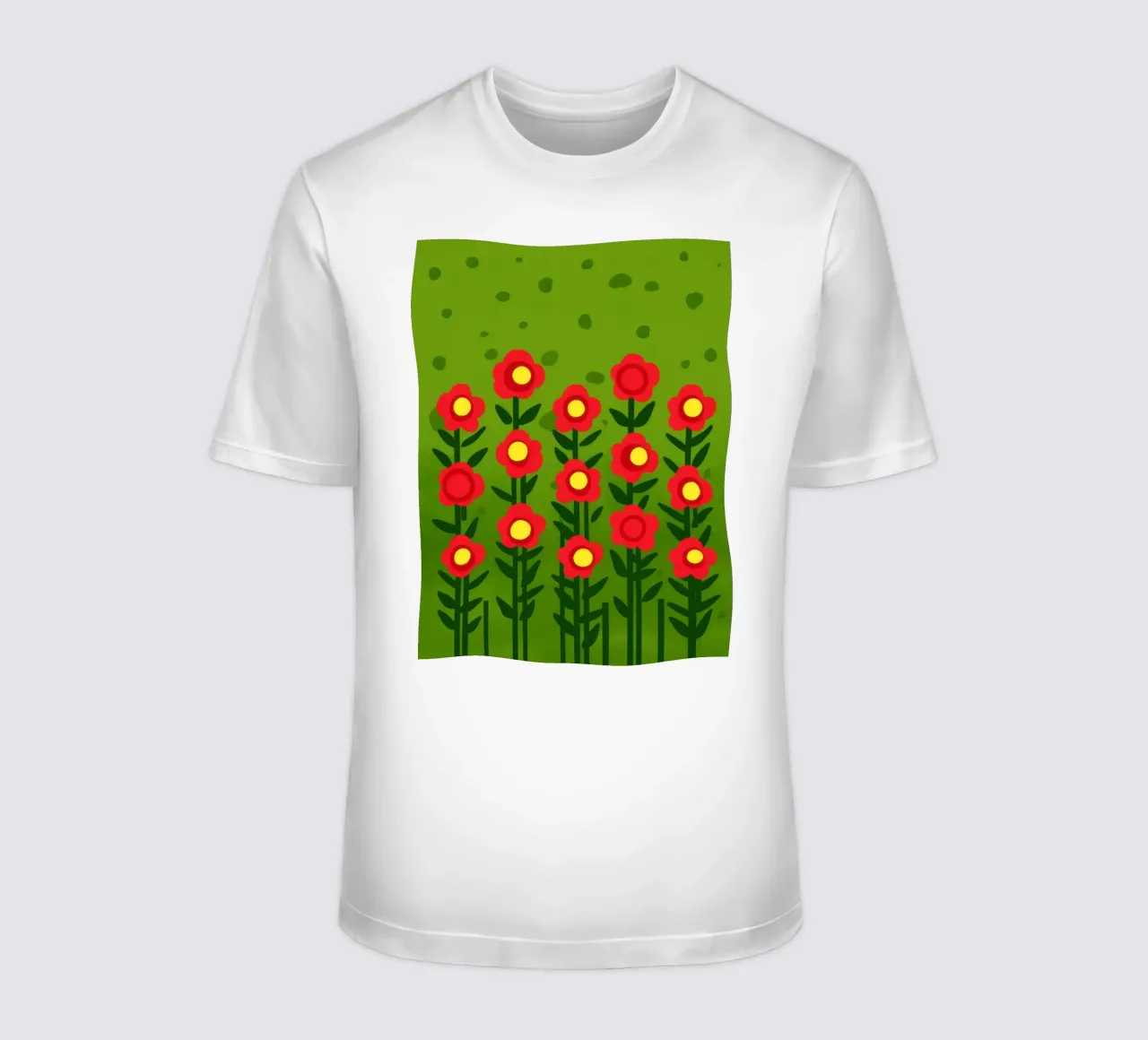 File di papaveri semplici t-shirt da Arcane Lines