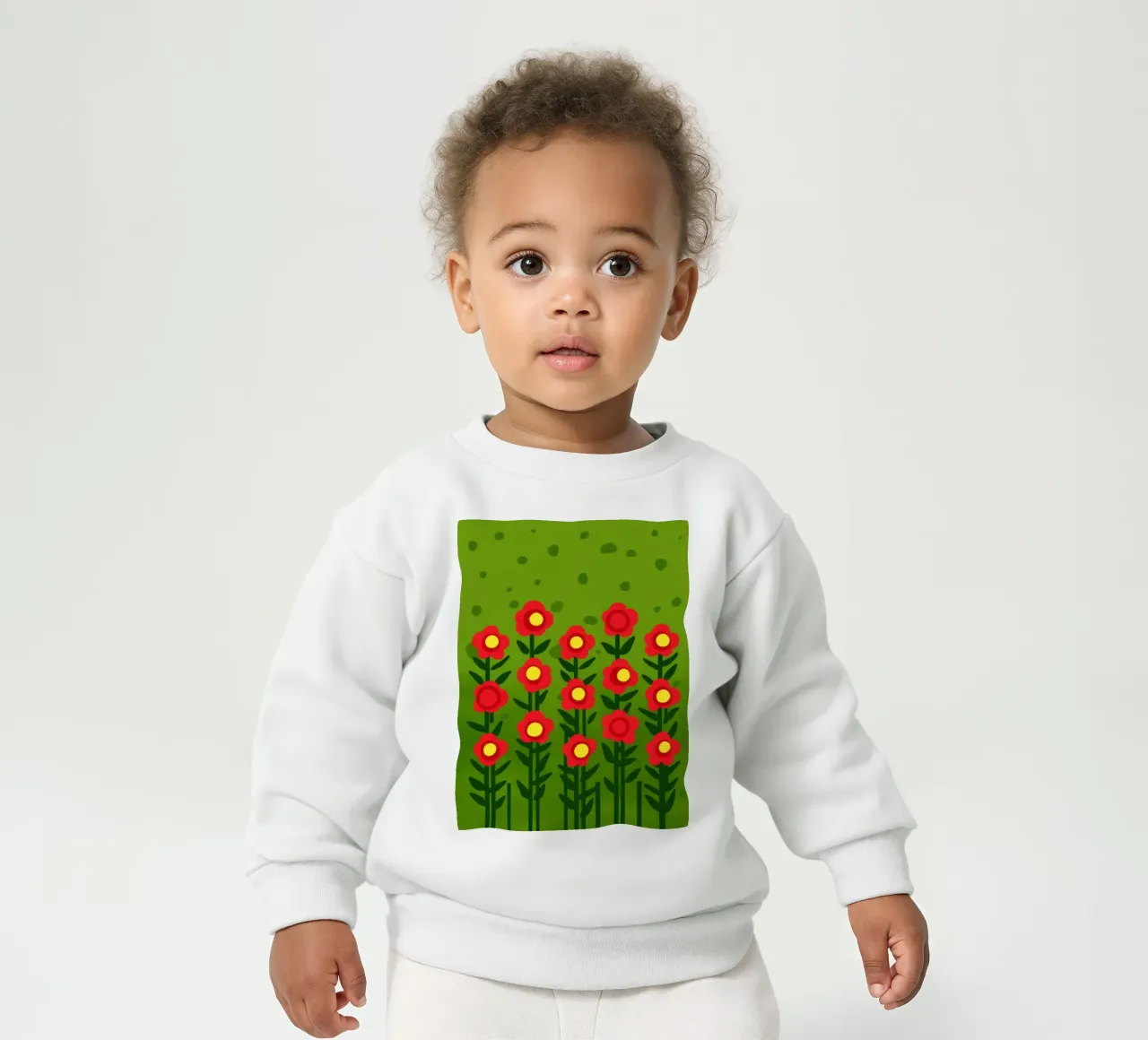 File di papaveri semplici felpa neonato da Arcane Lines