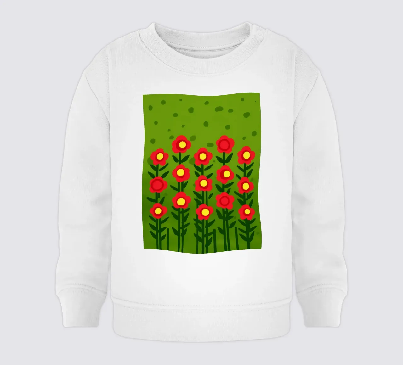 File di papaveri semplici felpa neonato da Arcane Lines