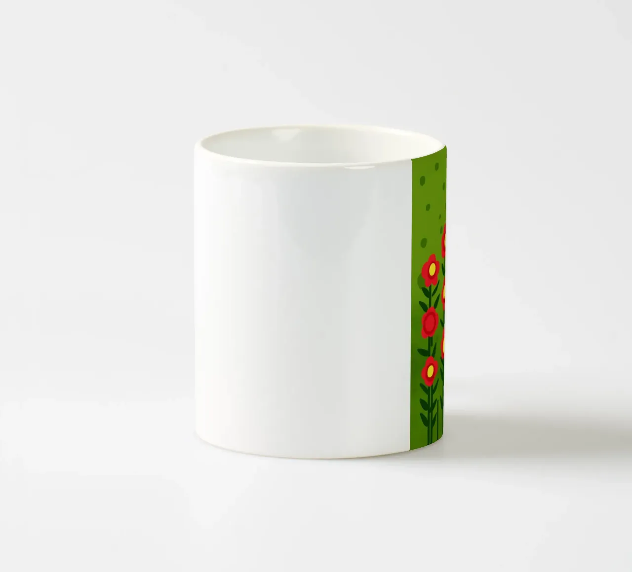 File di papaveri semplici tazza in ceramica da Arcane Lines