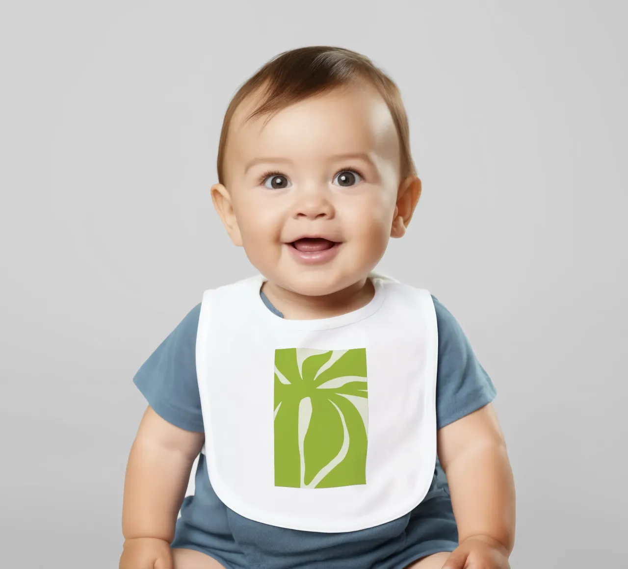 Pistachio Leaves baby bib by Studio One