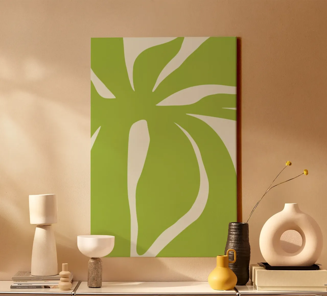 Pistachio Leaves canvas by Studio One