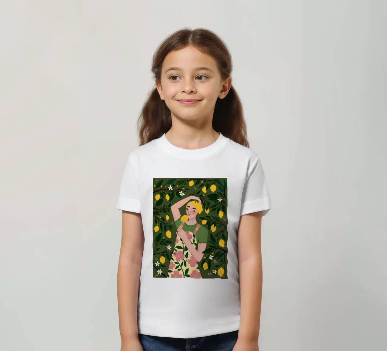 Lemon Grove Goddess kids t-shirt by Marigold Tiga