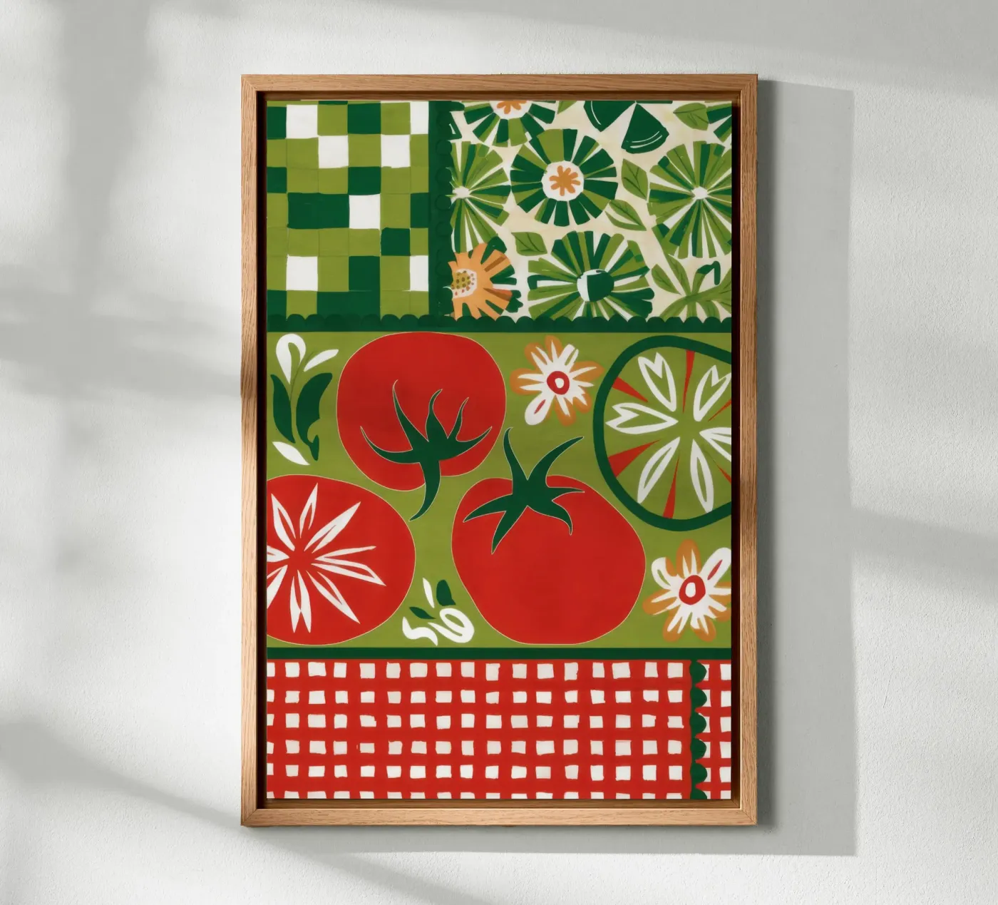 Green and Red Checkers tela da Sentinel Glow