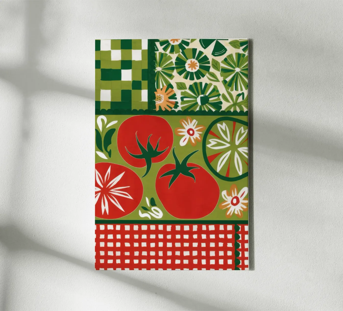 Green and Red Checkers tela da Sentinel Glow