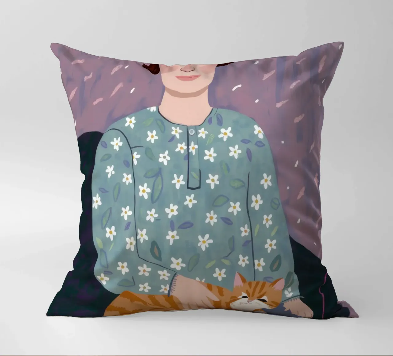 Ginger Cat Cuddle cuscino da Marigold Tiga