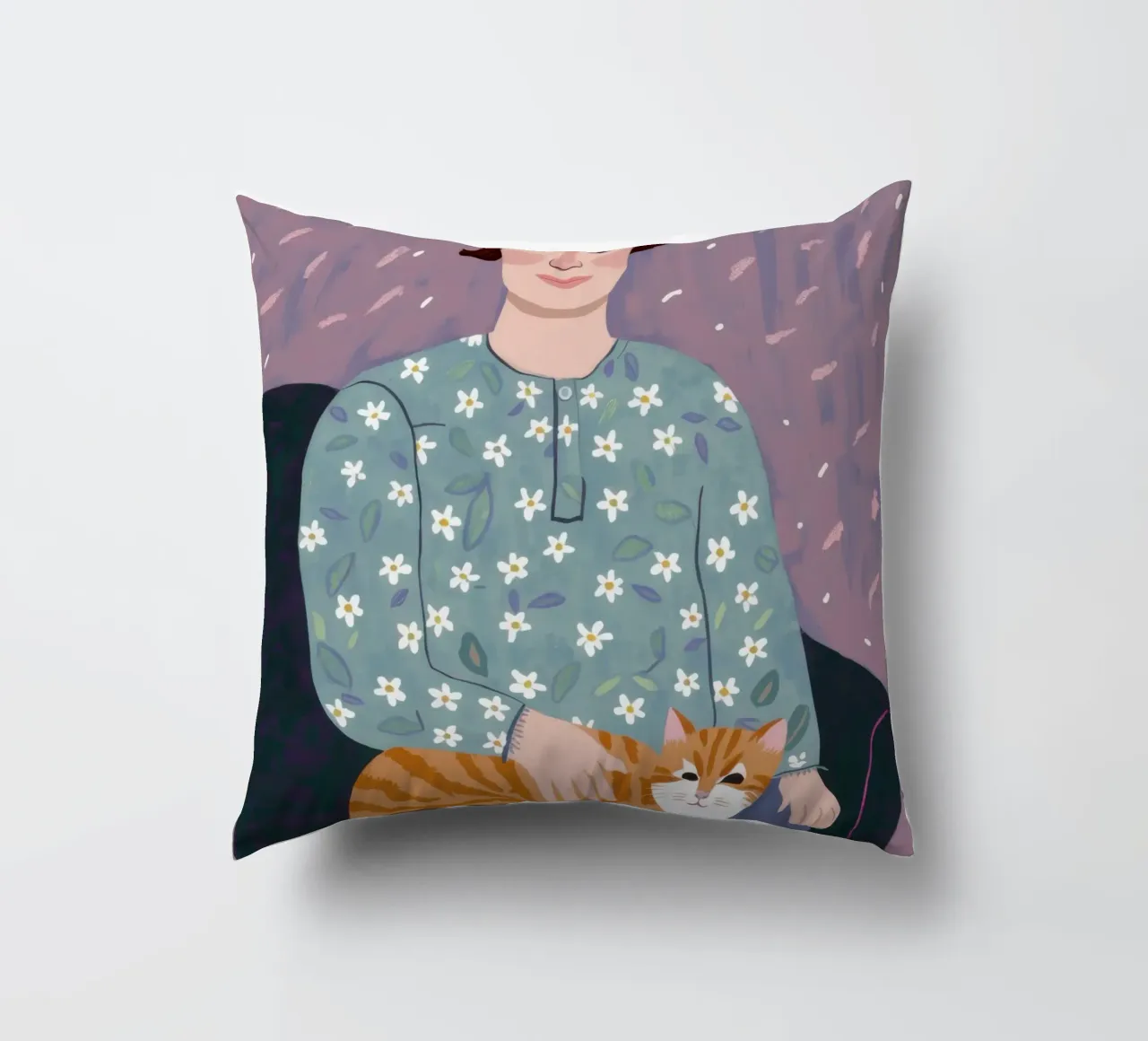 Ginger Cat Cuddle cuscino da Marigold Tiga