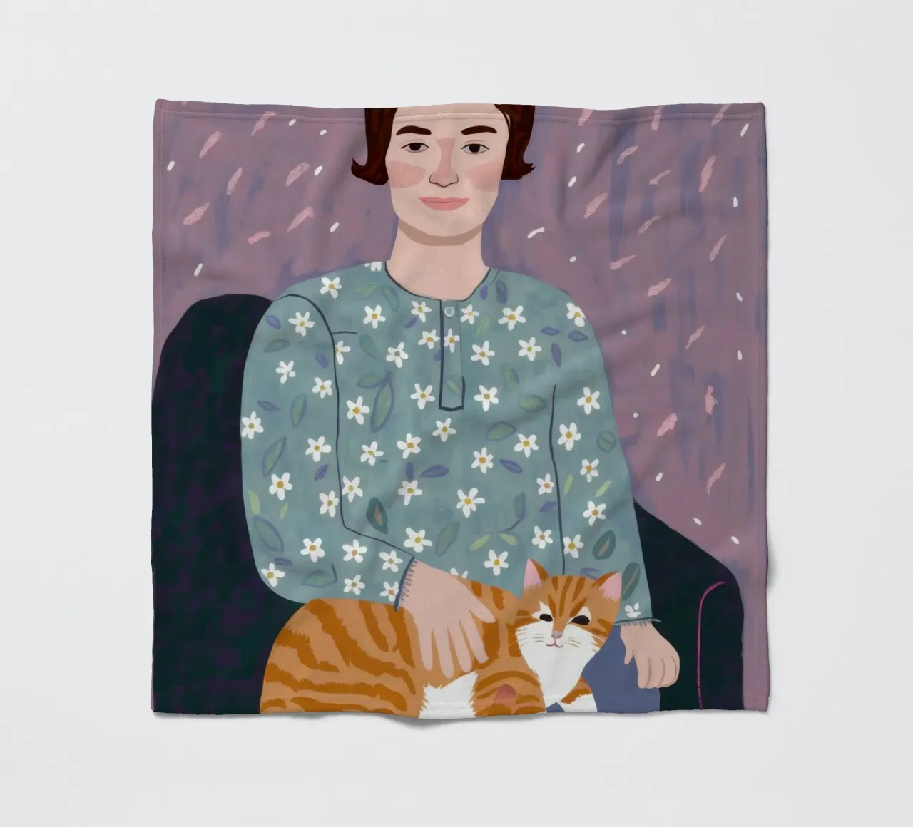 Ginger Cat Cuddle coperta in pile da Marigold Tiga