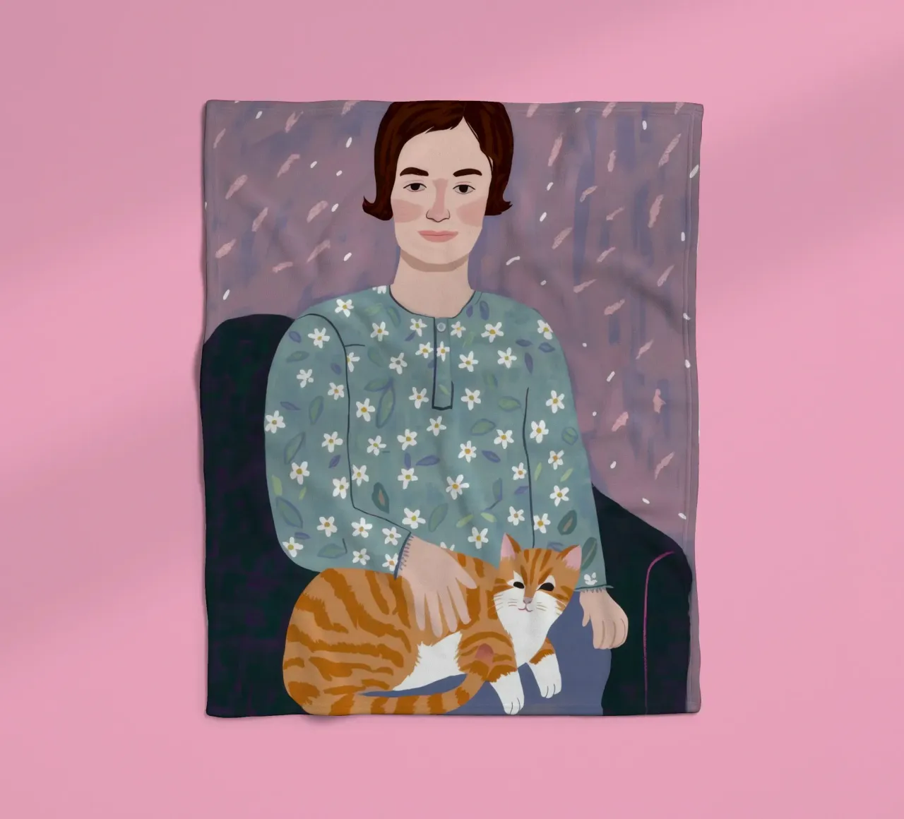 Ginger Cat Cuddle coperta in pile da Marigold Tiga