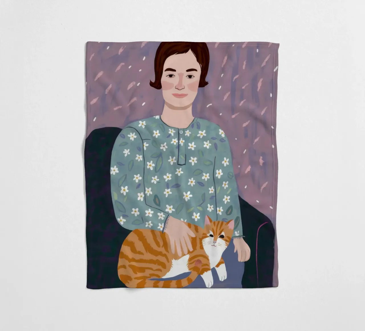 Ginger Cat Cuddle coperta in pile da Marigold Tiga