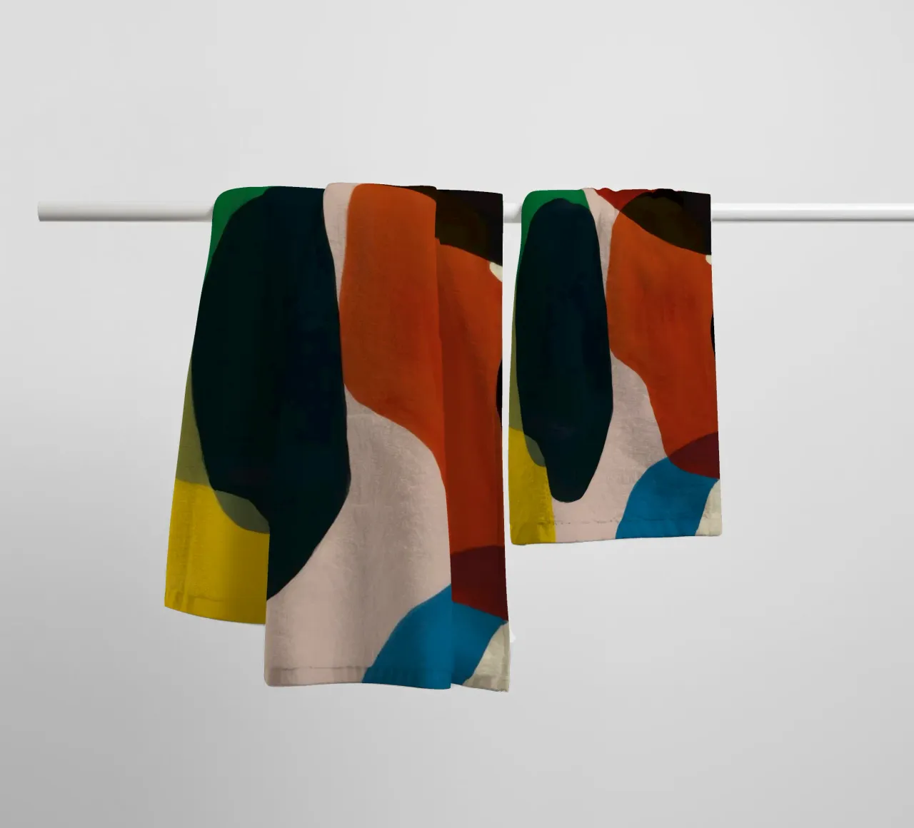 Collage di forme di terra asciugamano da bagno da Arcane Lines