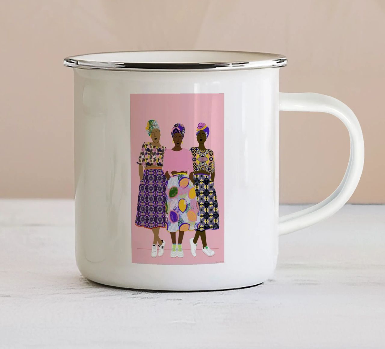 Grlz Band tazza in smalto da Céleste Wallaert