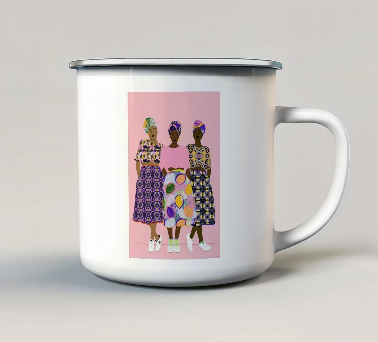 Grlz Band tazza in smalto da Céleste Wallaert