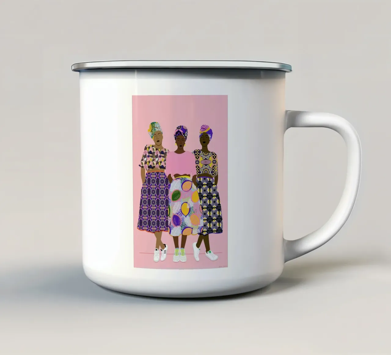 Grlz Band tazza in smalto da Céleste Wallaert