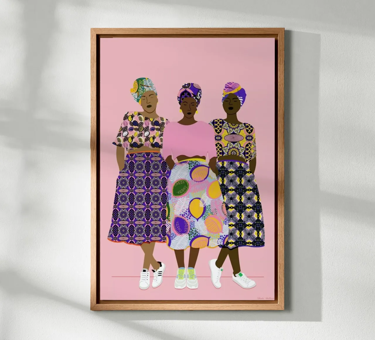 Grlz Band canvas met Baklijst van Céleste Wallaert