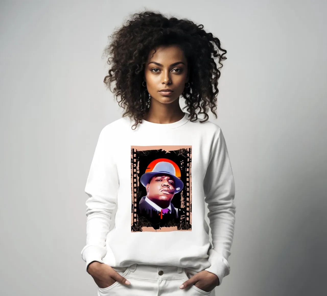 Biggie Smalls hip hop felpa da Lembayung art