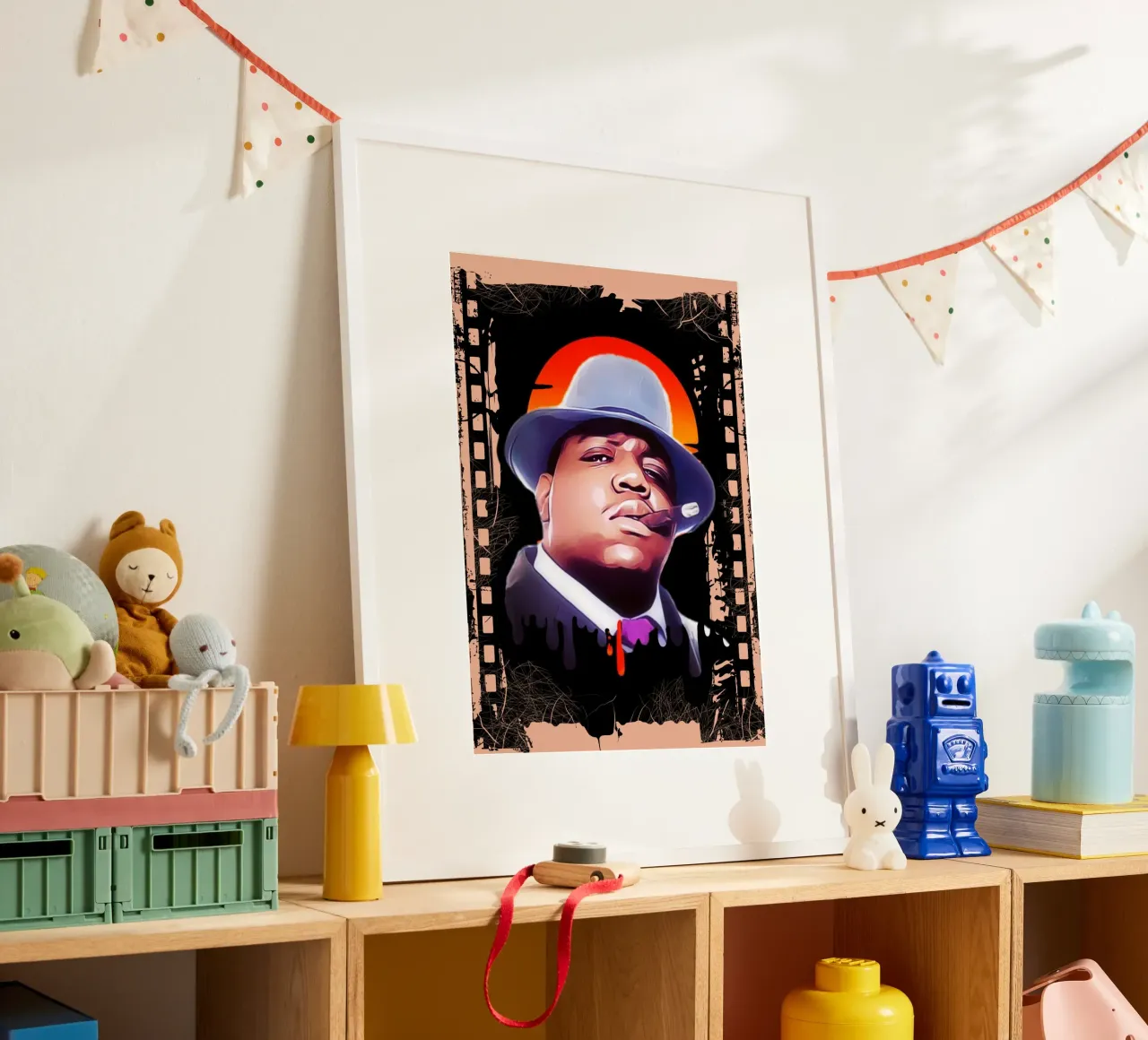 Biggie Smalls hip hop poster by Lembayung art