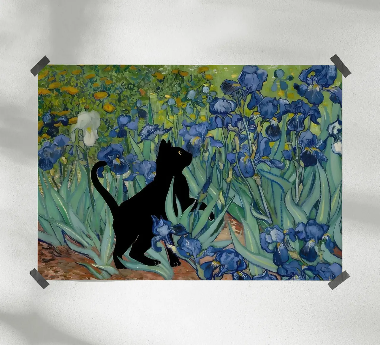 Iris di Vincent Van Gogh Gatto nero poster da clay bobby