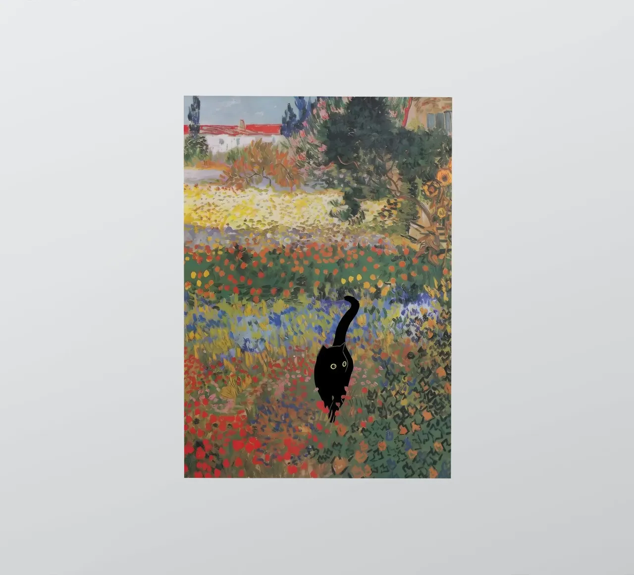 Cat in Gardens sticker by clay bobby