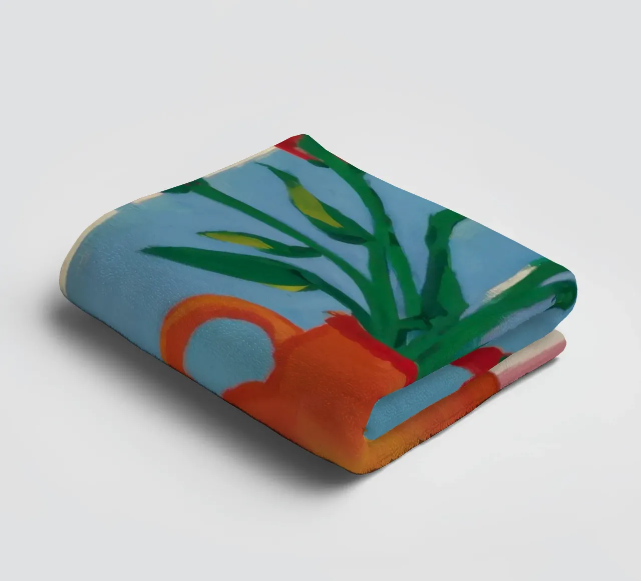 Garofani in vaso rosso asciugamano da bagno da Pale Aura