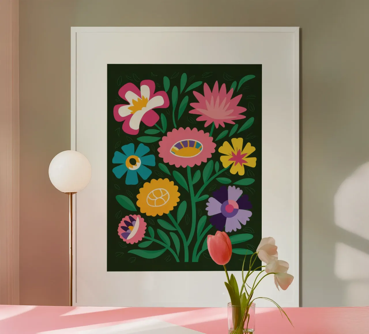 Raduno del Giardino del Folclore poster con telaio in alluminio da Arcane Lines