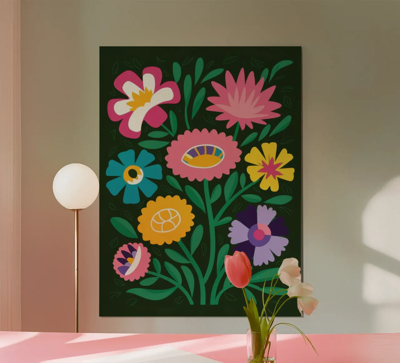 Raduno del Giardino del Folclore poster con telaio in alluminio da Arcane Lines