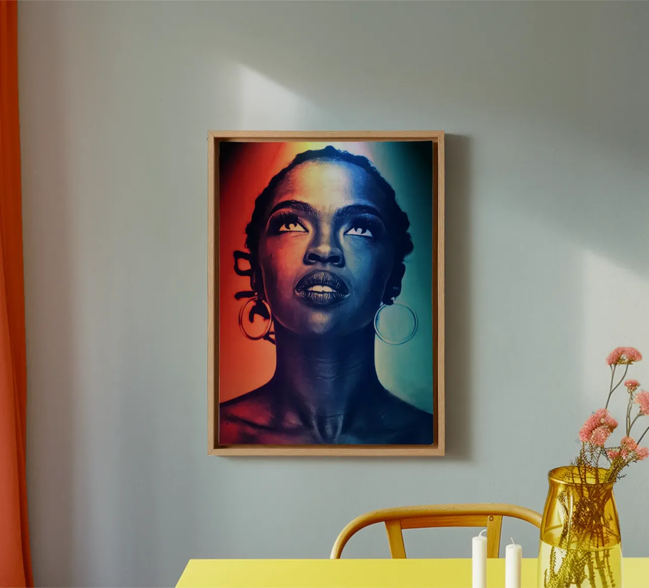 Ritratto di Lauryn Hill tela con Cornice a cassetta da Lembayung art