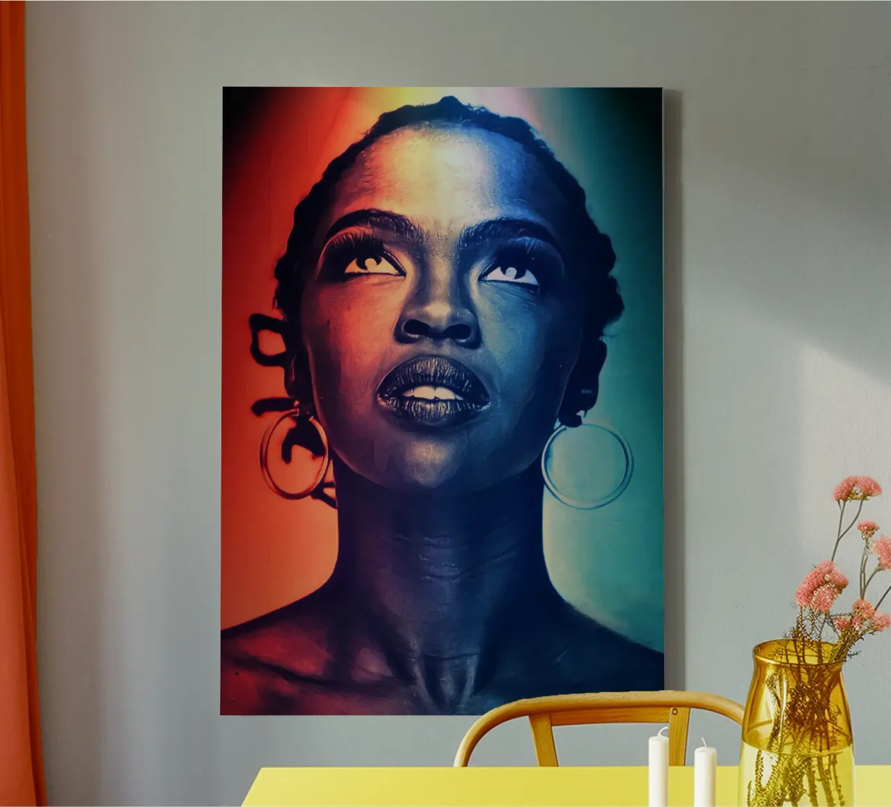 Ritratto di Lauryn Hill tela con Cornice a cassetta da Lembayung art