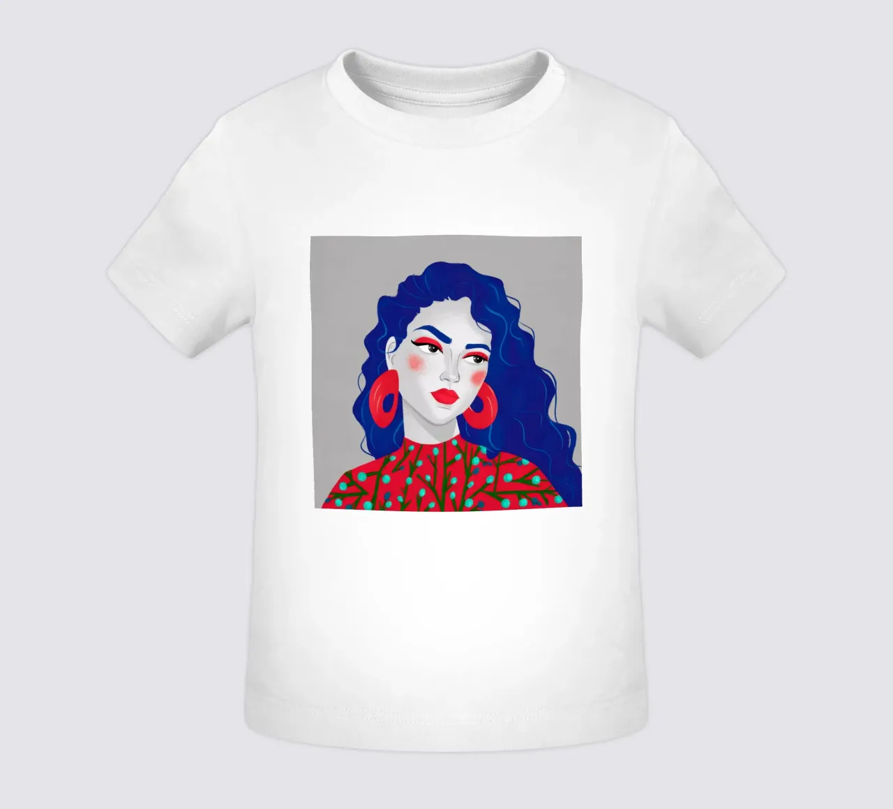 Karminroter Lippenblick Baby T-Shirt von Sentinel Glow