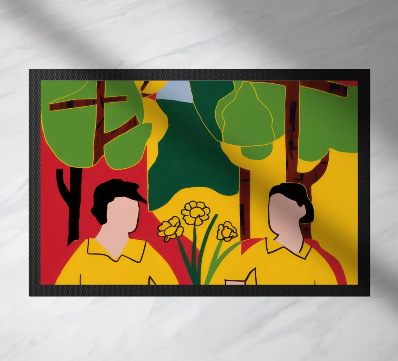 Amici gialli e blu zerbino da Pale Aura