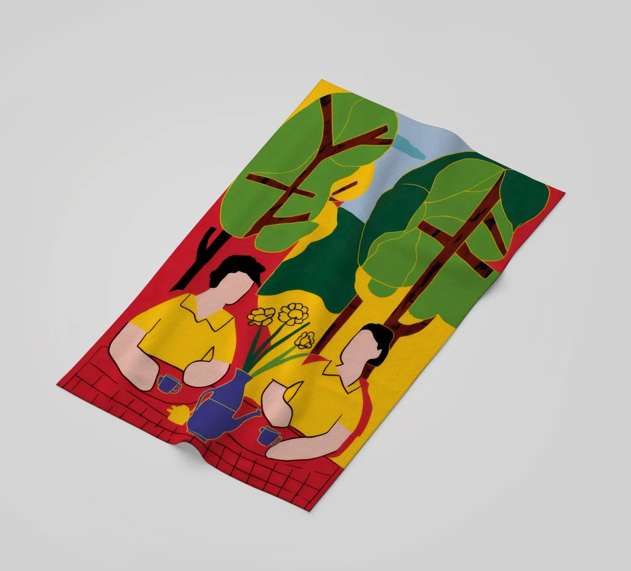 Amici gialli e blu telo mare da Pale Aura